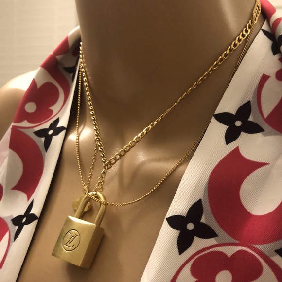❤️Repurposed Lous Vuitton Padlock *Necklace - Picture 2 of 7